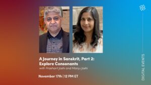 CE Workshop | A Journey in Sanskrit, Part 2: Explore Consonants